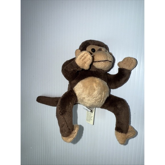 Folkmanis Mini Monkey Finger Puppet Plush Stuffed Animal Lifelike Toy 6" - Picture 1 of 5
